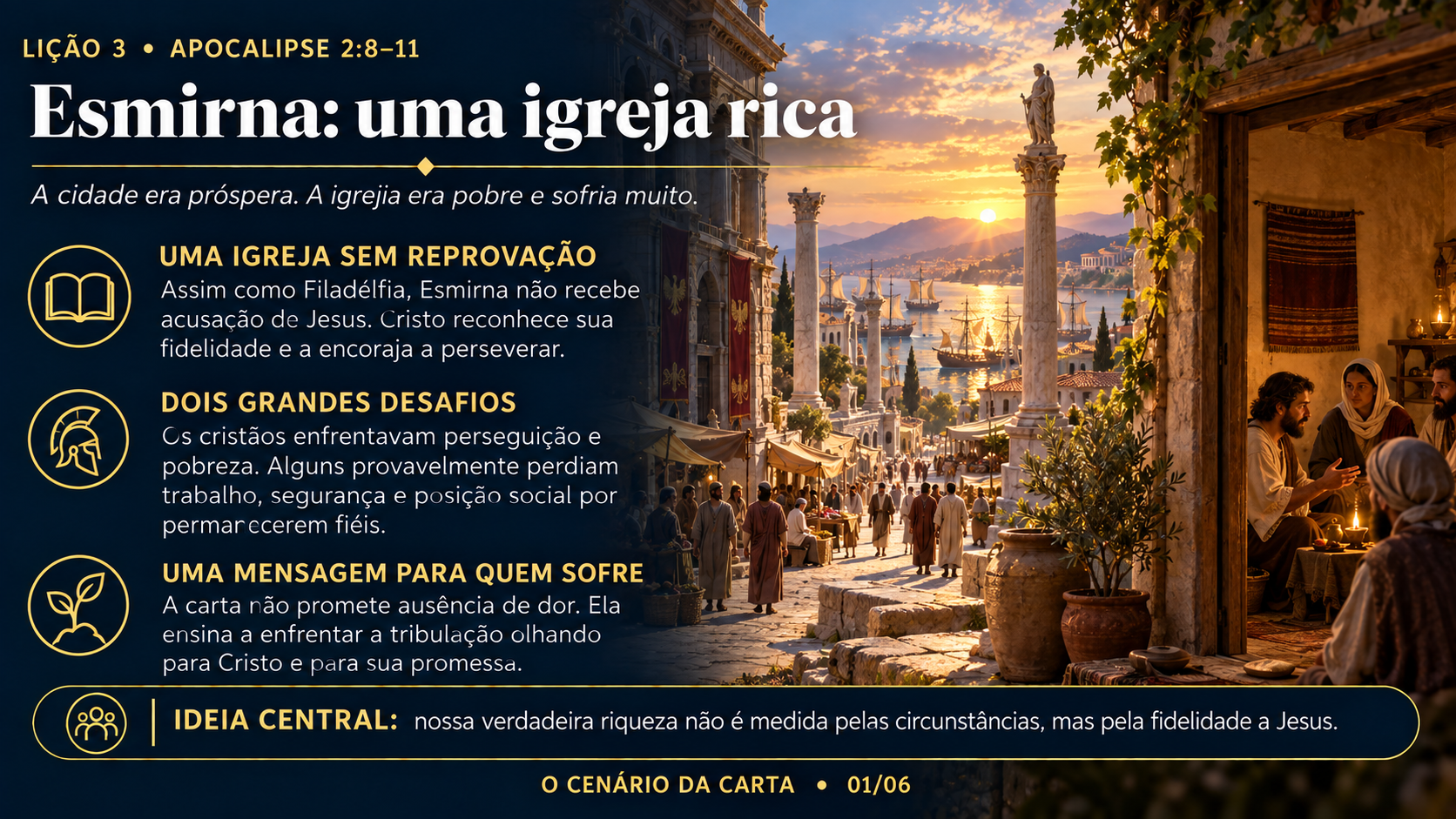 Resumo 1 de 6: Esmirna, uma igreja rica — Apocalipse 2.8–11
