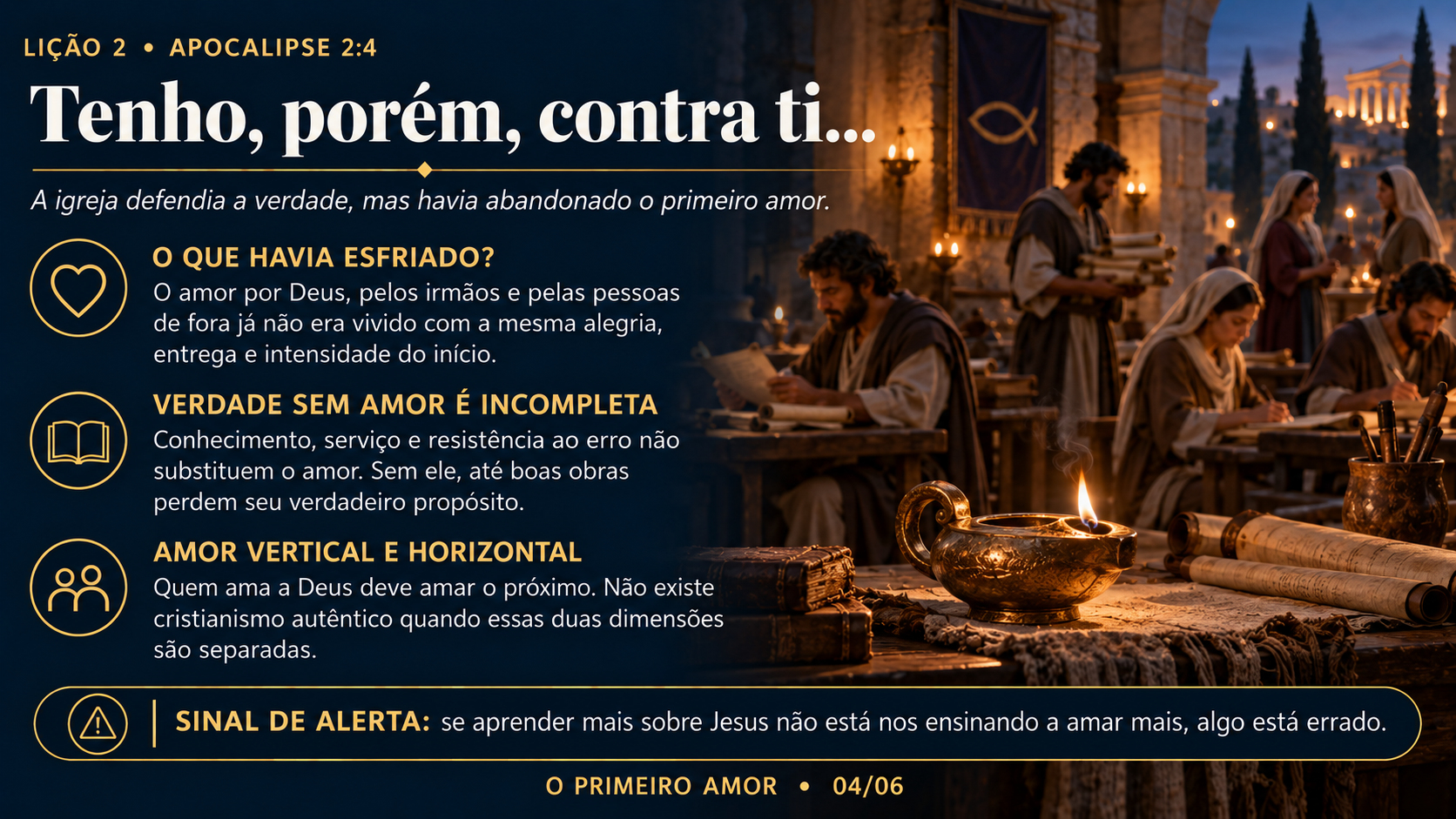 Resumo 4 de 6: Tenho, porém, contra ti — Apocalipse 2.4