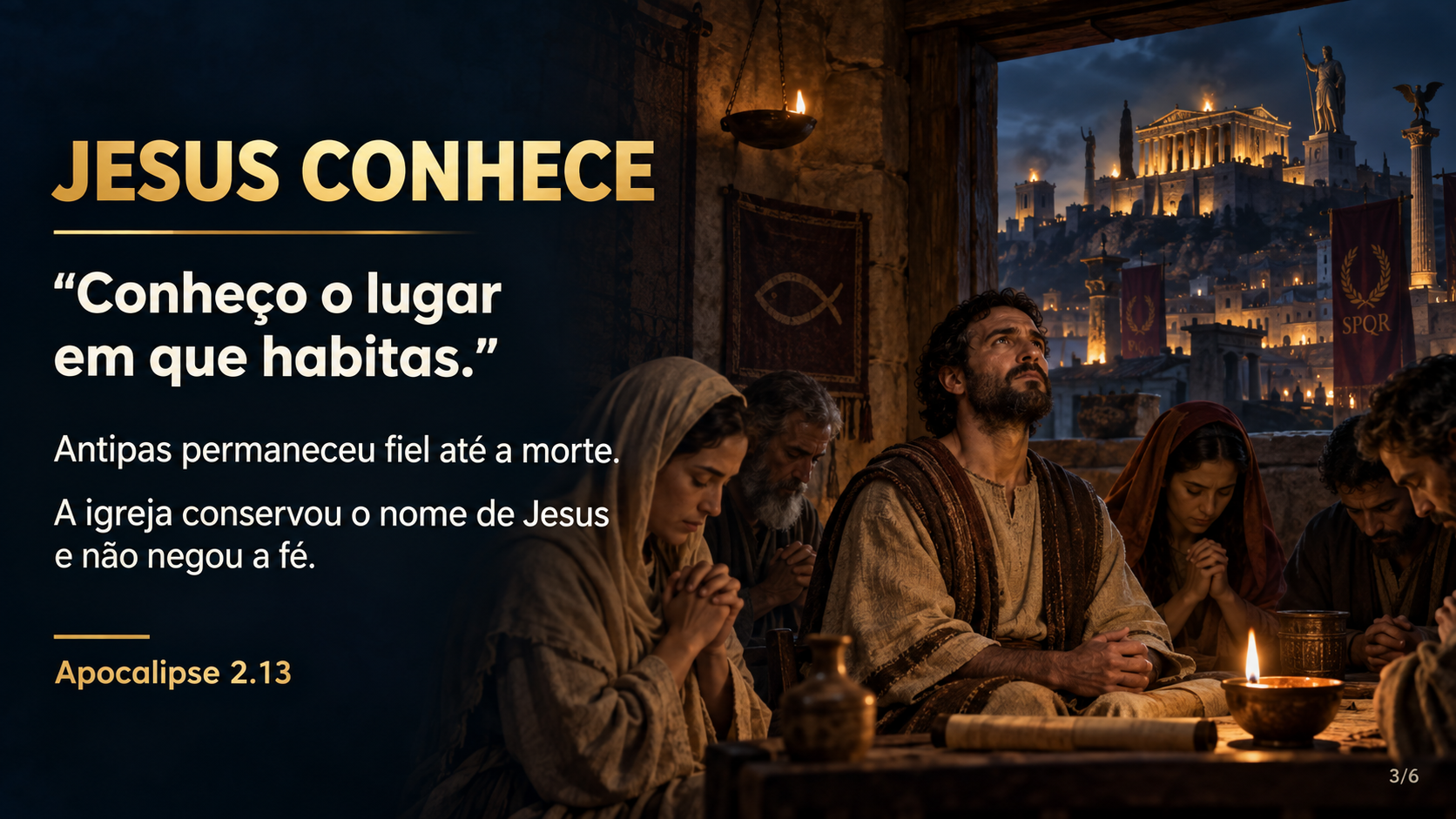 Resumo 3 de 6: Jesus conhece — Apocalipse 2.13