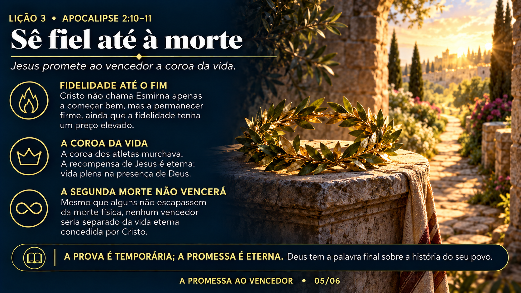 Resumo 5 de 6: Sê fiel até à morte — Apocalipse 2.10
