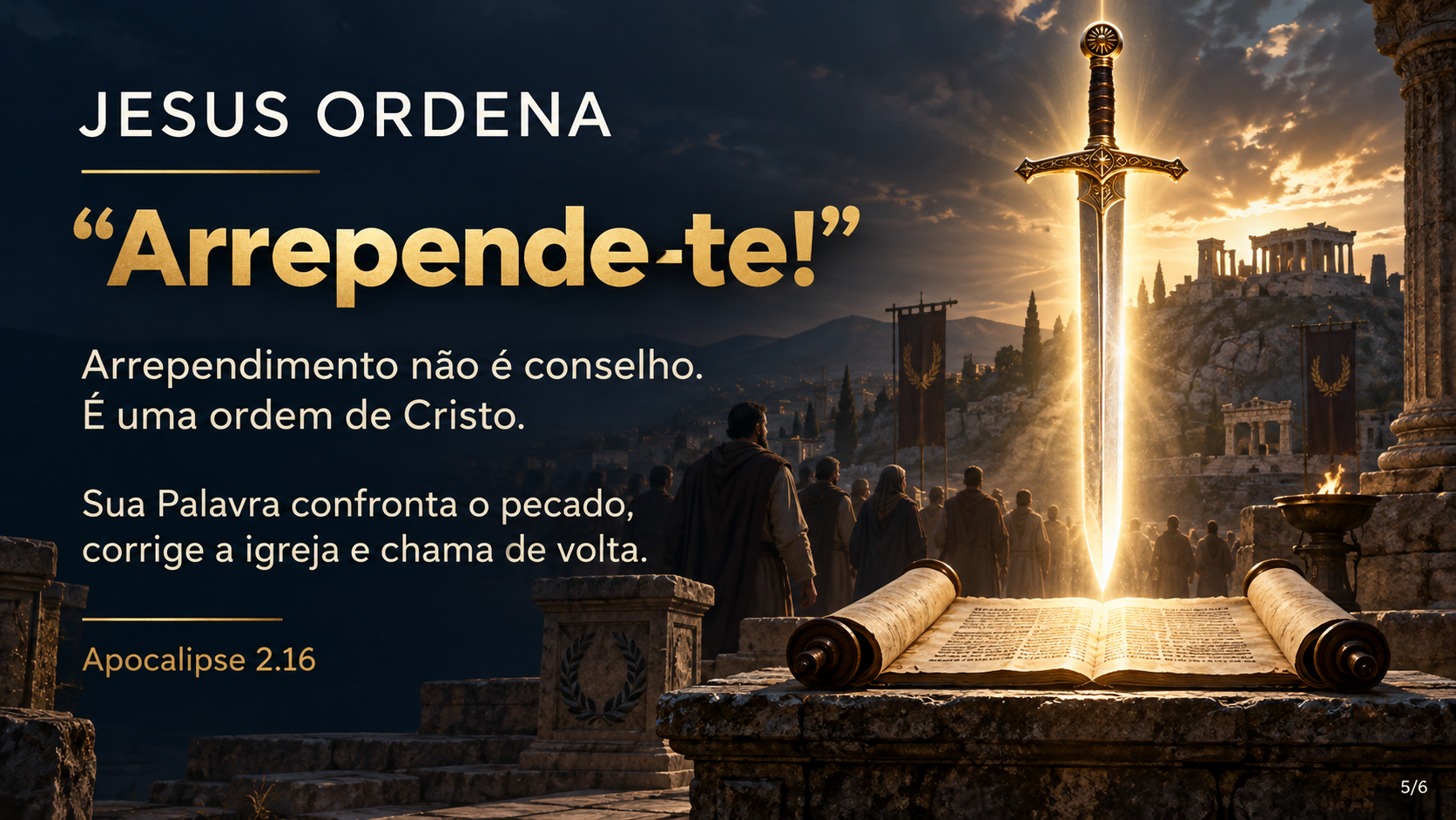 Resumo 5 de 6: Jesus ordena: Arrepende-te! — Apocalipse 2.16