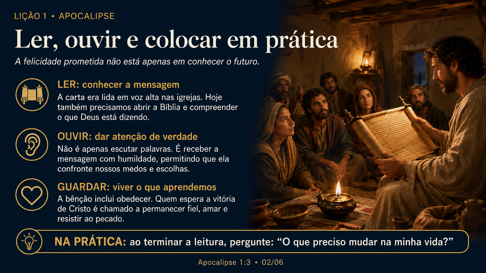 Resumo 2 de 6: Ler, ouvir e colocar em prática — Apocalipse 1.3